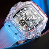 ONOLA Brand Transparent Plastic Watch Men Women clock 2021 Fashion Sports casual unique Quartz