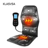 KLASVSA Electric Back Massager Massage Chair Cushion Heating Vibrator Car Home Office Lumbar Neck