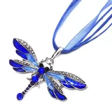 Czech multi-layer dragonfly pendant chain women's jewelry enamel dragonfly chain necklace with