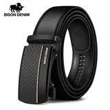 BISON DENIM Genuine Leather Automatic Men Belt Luxury Strap Belt for Men Designer Belts Men High