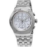 His Mastery Chronograph Quartz Silver Dial Watch - Metallic - Swatch Watches