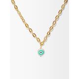 Protection Pearl & 14kt Gold-plated Necklace
