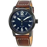 Chandler Eco-drive Dark Blue Dial Brown Leather Watch -01l