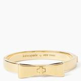 Kate Spade Jewelry | Kate Spade New York Women's Gold Plated Perfectly Placed Hinged Bow Bangle | Color: Gold | Size: Os