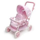 Badger Basket Folding Double Front-to-Back Doll Stroller Plastic in Pink, Size 30.5 H x 26.0 W x 15.0 D in | Wayfair 09923