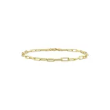 Belk & Co Women's 18k Yellow Gold Plated Sterling Silver 3.5 Millimeter Paperclip Chain Anklet