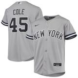 "Youth Nike Gerrit Cole Gray New York Yankees Alternate Replica Player Jersey"