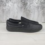 Vans Shoes | 460hqt Vans Black Perforated Leather Slip Ons 7.5 Men 9 Women's | Color: Black | Size: 7.5