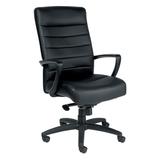 Eurotech by Raynor Manchester High-Back Black Leather Chair - LE150-BLK