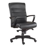 Eurotech by Raynor Manchester Mid-Back Black Leather Chair - LE255-BLK