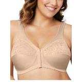 Women's Glamorise MagicLift Front-Closure Support Bra Wirefree, Blush Pink 40 F F