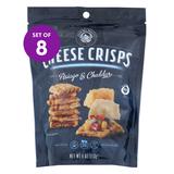 John Wm. Macy's Crackers - 4-Oz. Asiago & Cheddar Cheese Crisps - Set of Eight