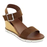 Mia Amore Bianqa Women's Wedge Sandals, Size: 8.5, Med Brown