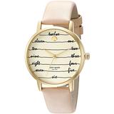 Kate Spade Accessories | New Kate Spade Leather Band Quartz Beige Dial Analog Watch Ksw1059 | Color: Brown | Size: Os