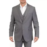 Kenneth Cole Reaction Men's Modern Fit Notch Lapel Suit Separate Jacket, Grey, 42 Long