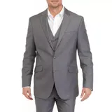 Kenneth Cole Reaction Men's Modern Fit Notch Lapel Suit Separate Jacket, Grey, 40 Short