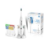 Women's Sonic Rechargeable Toothbrush W/ 12 Brush Heads Included, White