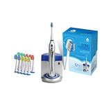 Blair Sonic Rechargeable Toothbrush W/ Uv Sanitizer + 12 Brush Heads Included - Metallic