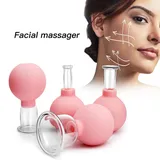 Vacuum Cupping Cups Set Rubber Head Glass Anti Cellulite Massage Chinese Therapy Face Cupping Set