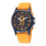 Nautica Men's Java Sea Textured Silicone 3-Hand Watch Multi, OS