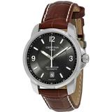 Ds Podium Automatic Grey Dial Brown Leather Watch 00 - Brown - Certina Watches