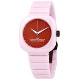 The Cushion Quartz Red Dial Watch - Red - Marc Jacobs Watches