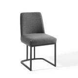 Latitude Run® Amplify Sled Base Fabric Dining Side Chair Wood/Upholstered in Black/Brown/Gray | Wayfair 55C29516B02B4AD4883C3A70F491D10A