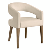 Philippa Dining Chair - Natural Grey - Velvet Pearl