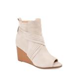 Sabeena Wedge Peep Toe Bootie In Taupe At Nordstrom Rack - Natural - Journee Collection Boots