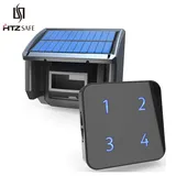 HTZSAFE 400 Meters Solar Wireless Driveway Alarm Outdoor Weather-Resistant Motion Sensor & Detector