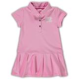 Girls Toddler Garb Pink North Carolina Tar Heels Caroline Cap Sleeve Polo Dress