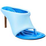 Les Mules Limone Leather Sandal - Blue - Jacquemus Heels
