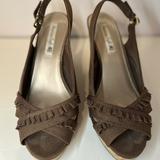 American Eagle Outfitters Shoes | American Eagle Brown Cork Wedge Sandals Size 9.5 Womens Platform Shoes | Color: Brown/Tan | Size: 9.5