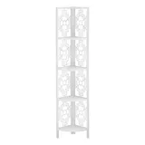 Monarch Specialties 4-Shelf Metal Corner Etagere In White