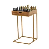 Monroe Lane Contemporary Aluminum Accent Table, Gold