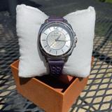 Coach Accessories | Coach Womens Boyfriend Purple Silicon Rubber Strap Watch | Color: Purple/Silver | Size: Os