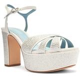 Keefa Strappy Embellished Platform Sandals - White - Schutz Heels