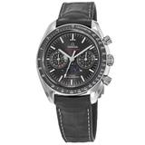 Omega Speedmaster Moonphase Co-Axial Master Chronometer Chronograph Black Dial Leather Strap Men's Watch 304.33.44.52.01.001 304.33.44.52.01.001