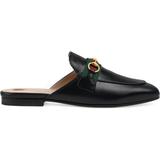 Princetown Leather Slipper - Black - Gucci Flats