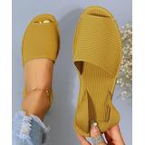 YASIRUN Women's Sandals Yellow - Yellow Peep-Toe Slingback Sandal - Women