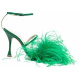 Open-toe Wedge Sandals - Green - Magda Butrym Heels