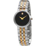 Faceto Black Dial Two-tone Watch