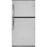 GE Appliances 33" Top Freezer Energy Star 21.1 cu. ft. Refrigerator, Stainless Steel, Size 66.75 H x 32.75 W x 34.0 D in | Wayfair GTE21GSHSS