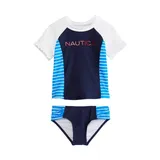 Nautica Toddler Girls Rash Guard Swim Set, 2T