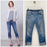 Anthropologie Jeans | Citizens Of Humanity Dani Cropped Straight Leg Jeans Cotton 27 Medium Wash | Color: Blue | Size: 27