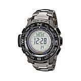 Casio Pro Trek Men's Triple Sensor Atomic Solar Watch - Titanium Band