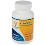 Cranberry with DMannose, Urinary Tract Bladder Health, Antioxidant with 60mg Vitamin C with Cranrich (Cranberry Concentrate) (60 Veggie Capsules) by The Vitamin Shoppe
