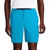 Men's Lands' End Outrigger Quick-Dry 9-inch Belted Cargo Swim Trunks, Size: XL, Dark Blue
