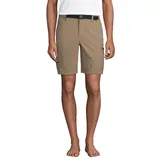 Men's Lands' End Outrigger Quick-Dry 9-inch Belted Cargo Swim Trunks, Size: Small, Beig/Green