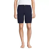Men's Lands' End Outrigger Quick-Dry 9-inch Belted Cargo Swim Trunks, Size: XXL, Blue